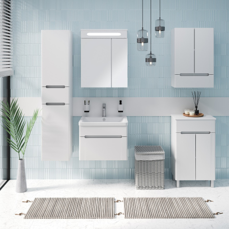 Тумба под раковину Runo напольная 2 двери (под умывальник Omega 60) Парма 60 (00-00001038)