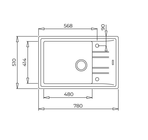 Кухонная мойка TEKA STONE 60 S-TG 1B 1D WHITE 115330040