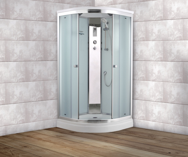 Душевая кабина Timo Comfort T-8809 Fabric Glass  90*90*220+турецкая баня хамам+стульчик прозрачный