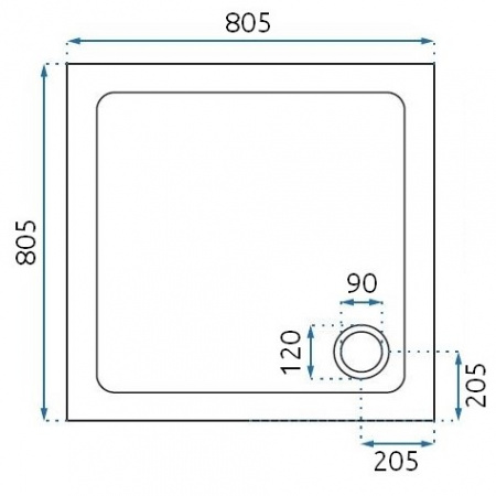 Душевой поддон Rea Calisto 80x80 K0701