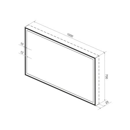 Зеркало с фронтальной LED-подсветкой Wellsee 7 Rays' Spectrum 172201350