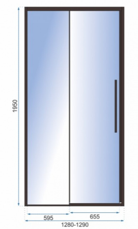 Душевая дверь Rea SOLAR 130 Rea-K6358