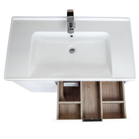 Тумба подвесная BRIZ Вена 90 с умывальником Грэйс, 239 03-20090-15 00 БЕЛ