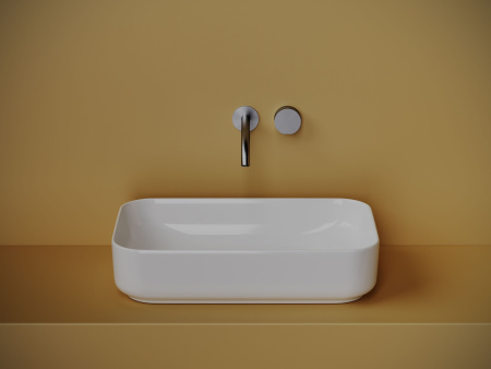 Умывальник чаша накладная прямоугольная Ceramicanova Element 605*375*145мм, Белый, CN5044