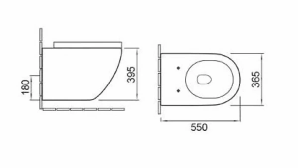 Безободковый подвесной унитаз SantiLine SL-5002SM-BD с функцией биде, сиденье микролифт, цвет белый