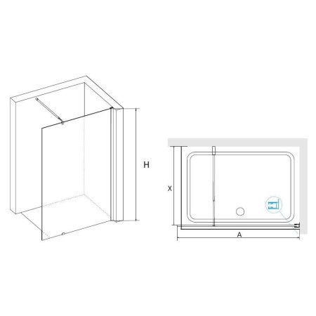 Перегородка для душа RGW WA-02 70х185 41100207-51