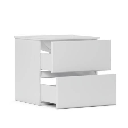 Тумба под умывальник Belux подвесная Тоскана 50-02, белый глянцевый