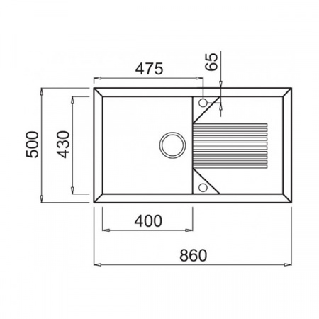 Кухонная мойка Elleci Tekno 400 G68 Bianco Titano LGT40068