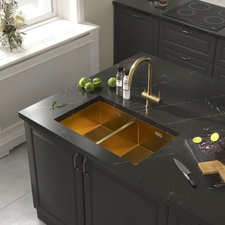 Кухонная мойка Reflexion Garda RX2170GD брашированное золото