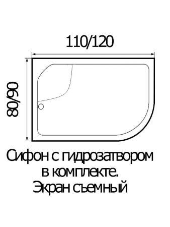 Душевой поддон Wemor WEMOR 120/80/44 L