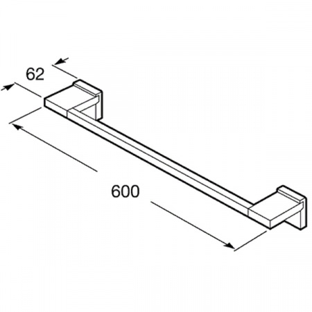 Полотенцедержатель Roca Rubik 600мм, A816845001