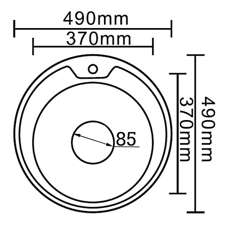 Кухонная мойка Ledeme L84949-6 49x49 глянцевая