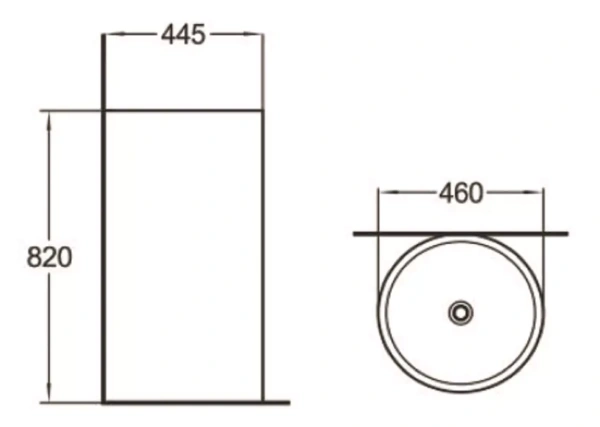 Раковина SantiLine SL-4006 46х45 белая