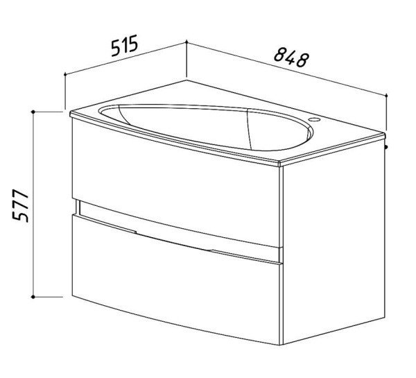 Умывальник Belux Малага М-850-01