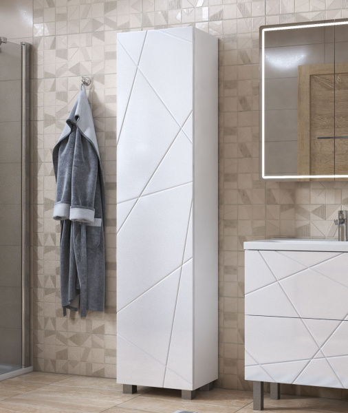 Пенал для ванной комнаты (45см) VIGO Geometry pn.GEO.45, белый