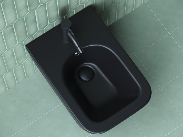 Подвесное биде Ceramicanova Metric, черный матовый, CN3008MB
