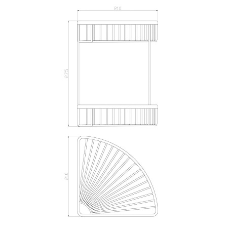 Полка для ванной 2-х ярусная WONZON & WOGHAND, Хром (WW-4128)