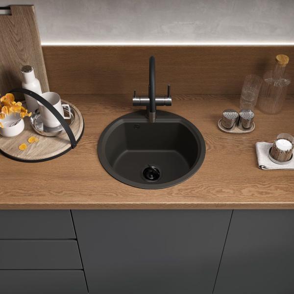Кухонная мойка Reflexion Start RX0844BL, черный