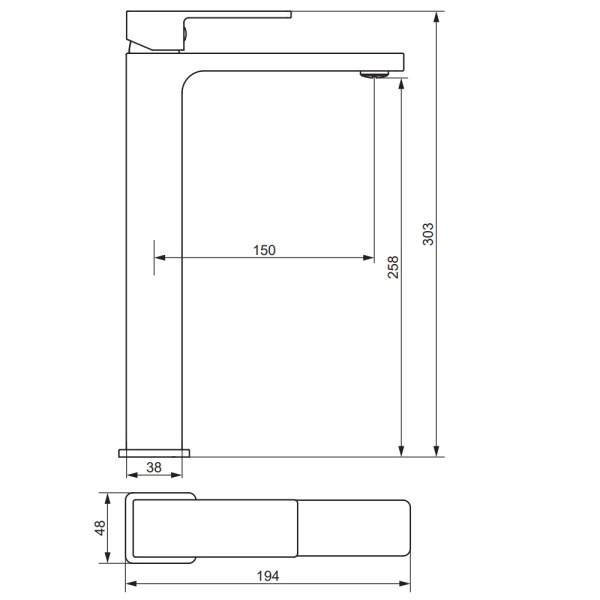 530250500 Gala Смеситель для раковины Damixa высокий, розовое золото