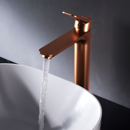 F85A92044 X-Joy Смеситель для умывальника AM.PM высокий, роз. золото