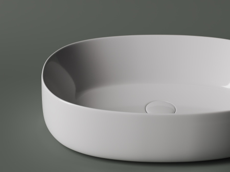 Умывальник чаша накладная овальная Ceramicanova Element 540*350*145мм, Белый, CN5023