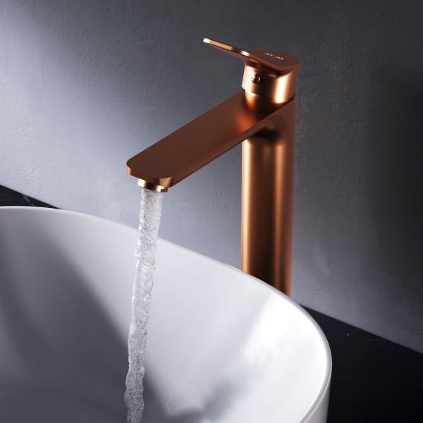 F85A92044 X-Joy Смеситель для умывальника AM.PM высокий, роз. золото