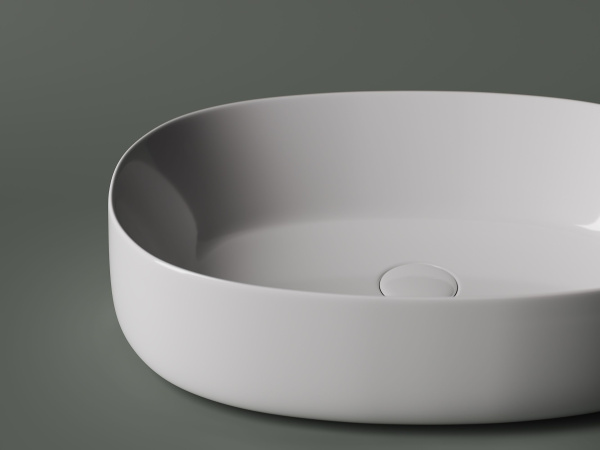 Умывальник чаша накладная овальная Ceramicanova Element 540*350*145мм, Белый, CN5023