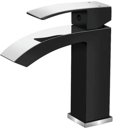 Cмеситель для раковины Hansberge H1077 Черный хром