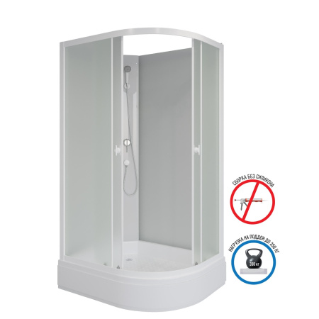 Душевая кабина Niagara Promo P100/70/26L/MT/BK (100х70х195) 4 места