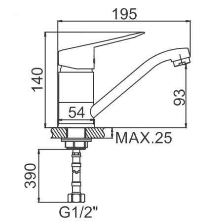 Смеситель для мойки Ledeme H07 L4507-2