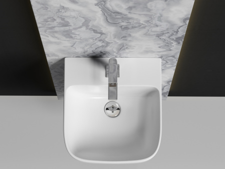 Раковина моноблок подвесная Ceramicanova DION, белый, CN6067