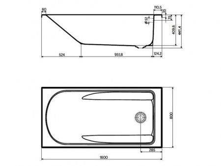 Акриловая ванна Kolo Comfort Plus XWP1461000 160х80 с ручками