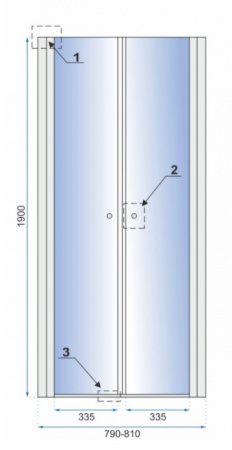 Душевая дверь Rea WESTERN N 80 REA-K9992