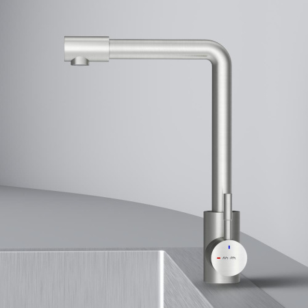 F85B05011 X-Joy S, Смеситель для кухни AM.PM с L-изливом, сатин