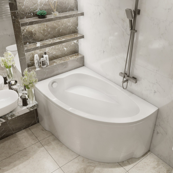 Комплект Акриловая ванна TIMO IVA1610L 160*100*70+Каркас + Слив-перелив+Фронтальная панель