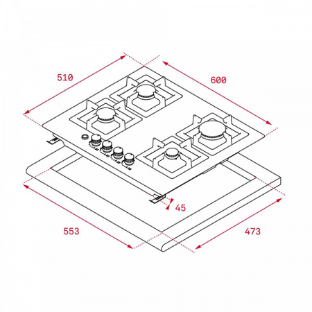 Варочная панель TEKA EFX 60 4G AI AL CI DR