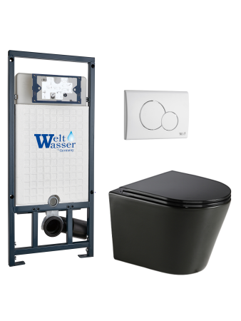 Комплект инсталляции с унитазом Weltwasser MARBERG 507 + SALZBACH 043 GL-BL + MAR 507 RD GL-WT