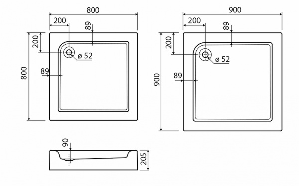 Душевой поддон Kolo Standard Plus XBK1490000