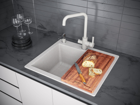 Мойка Paulmark KANTE 60 PM106052-BE 520х600х200 мм, IT-GRANIT, бежевый