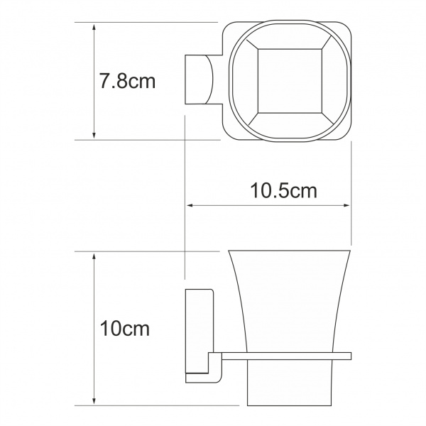 Подстаканник одинарный WasserKRAFT Leine K-5028W