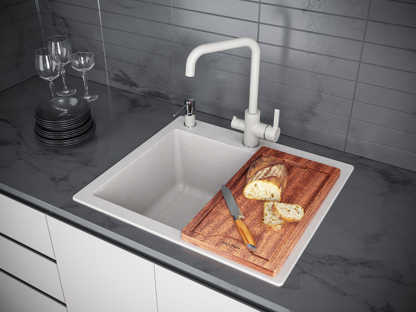 Мойка Paulmark KANTE 60 PM106052-BE 520х600х200 мм, IT-GRANIT, бежевый