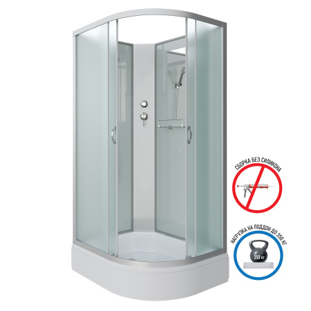 Душевая кабина Niagara Classic NG-2310-14LG (120х80х215) высокий поддон(40см),стекло матовое