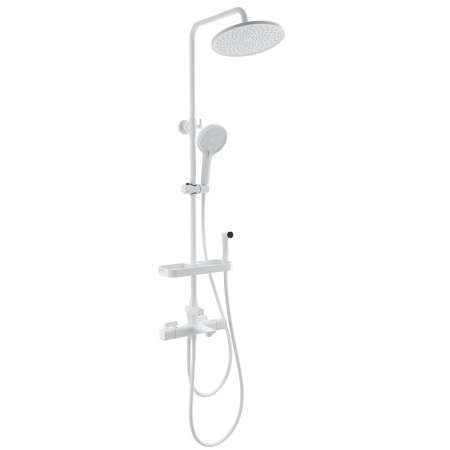 Душевая система с техническим душем и термостатом WONZON & WOGHAND, Белый матовый (WW-C3011-A1-MW)
