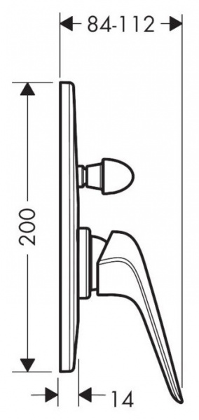 Смеситель для ванны Hansgrohe Novus 71047000