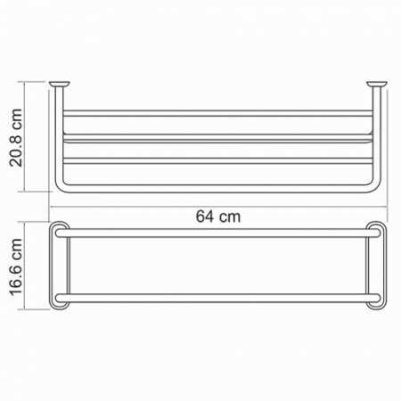 Полка для полотенец Wasserkraft K-888