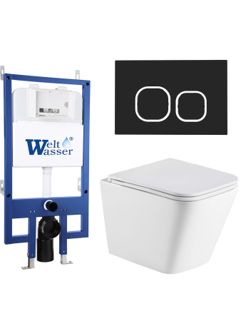 Комплект инсталляции с унитазом Weltwasser BAMBERG 545 + GELBACH 043 MT-WT + BAMBERG BL