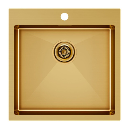 Мойка Paulmark KRONER 51 PM215151-BG 510х510х200 мм, нержавеющая сталь, брашированное золото