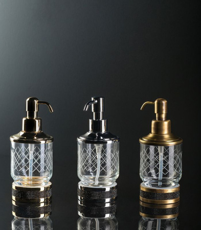 Дозатор для жидкого мыла Boheme Royal Cristal 10929-CR-B Хром