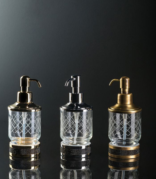 Дозатор для жидкого мыла Boheme Royal Cristal 10929-CR-B Хром