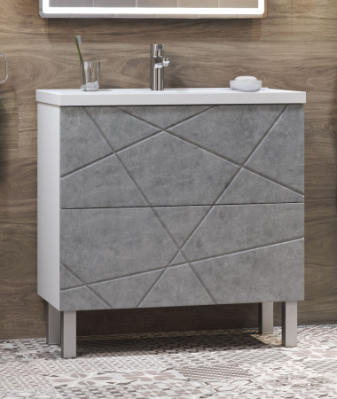 Тумба под раковину напольная VIGO Geometry tn.GEO.9696.80.2Y бетон, 80 см